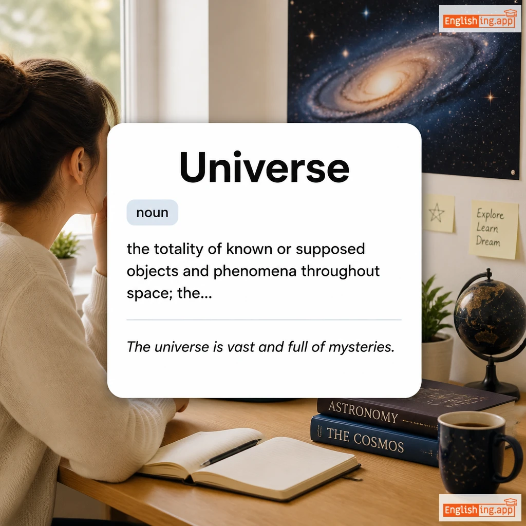 Universe definition card — visual illustration of the meaning