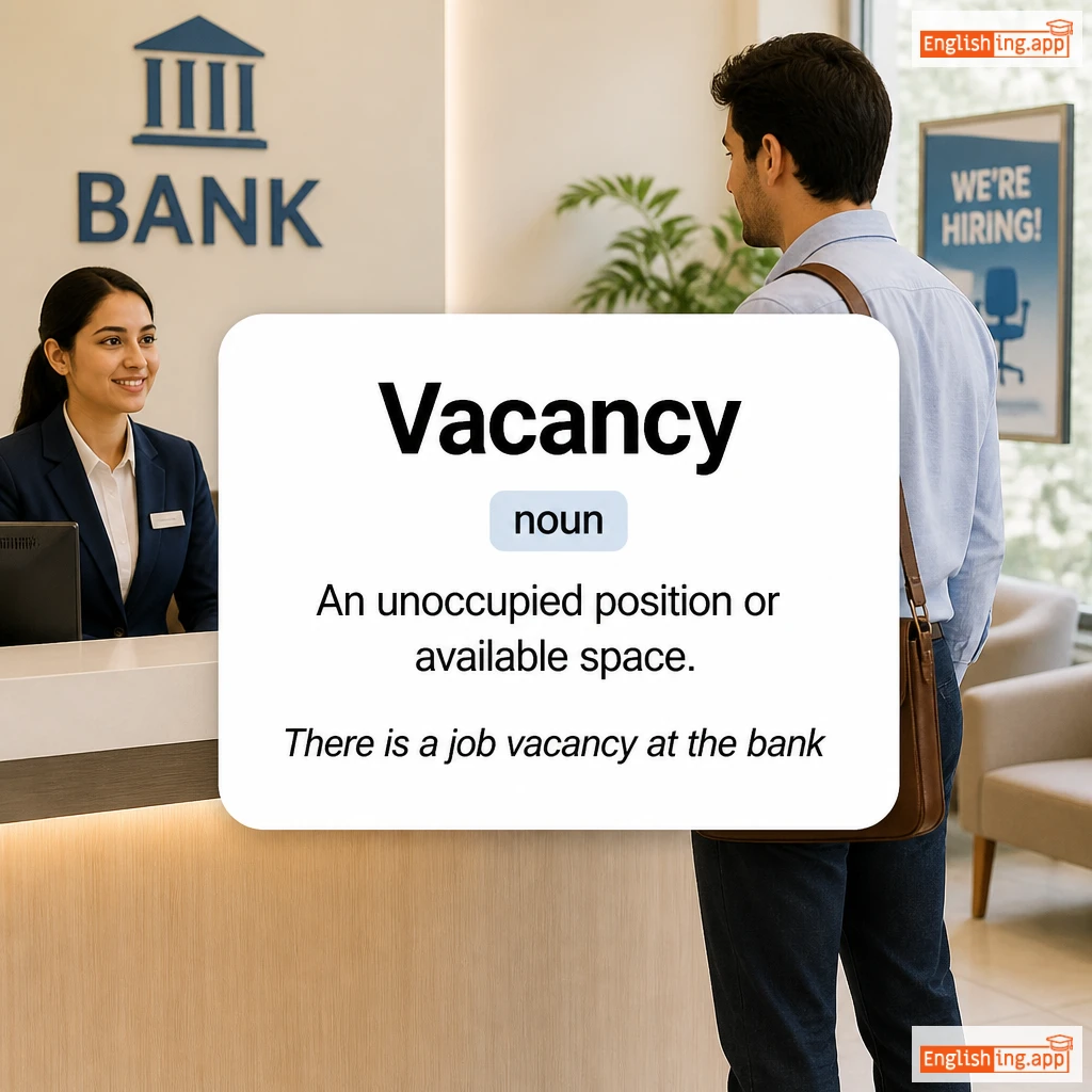 Vacancy definition card — visual illustration of the meaning