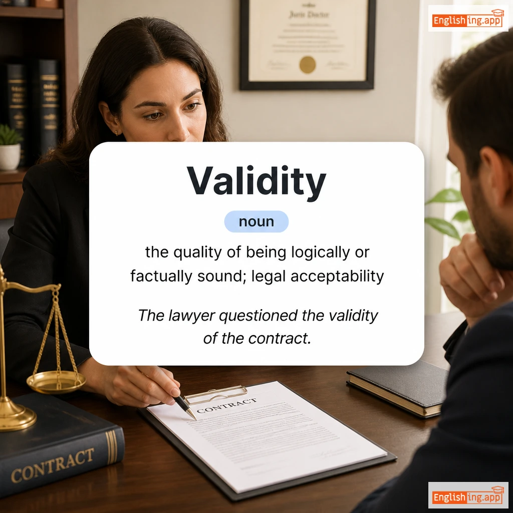 Validity definition card — visual illustration of the meaning
