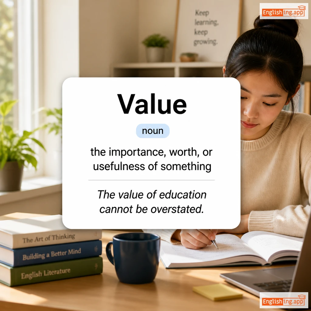 Value definition card — visual illustration of the meaning