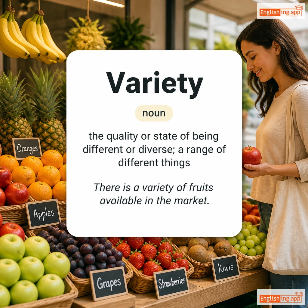Variety definition card — visual illustration of the meaning