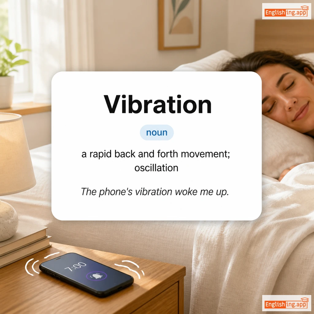 Vibration definition card — visual illustration of the meaning