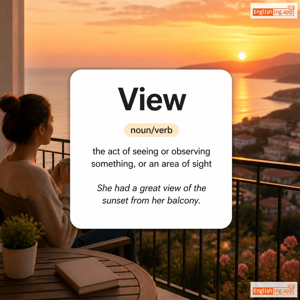 View definition card — visual illustration of the meaning
