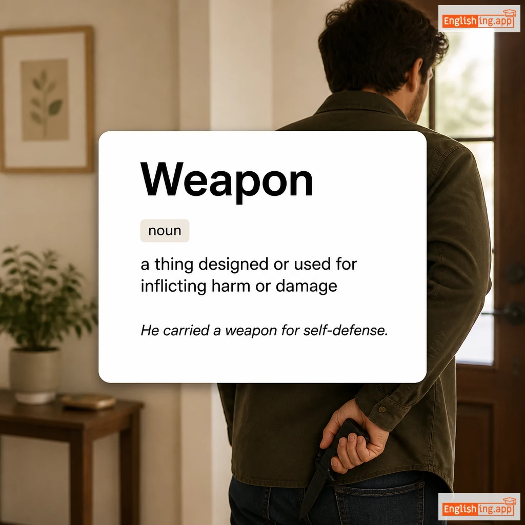 Weapon definition card — visual illustration of the meaning