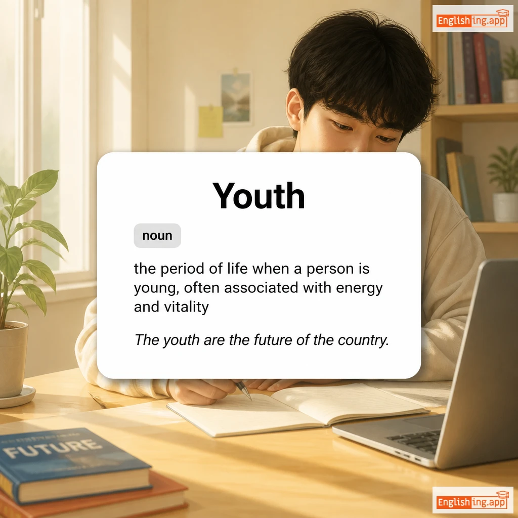Youth definition card — visual illustration of the meaning