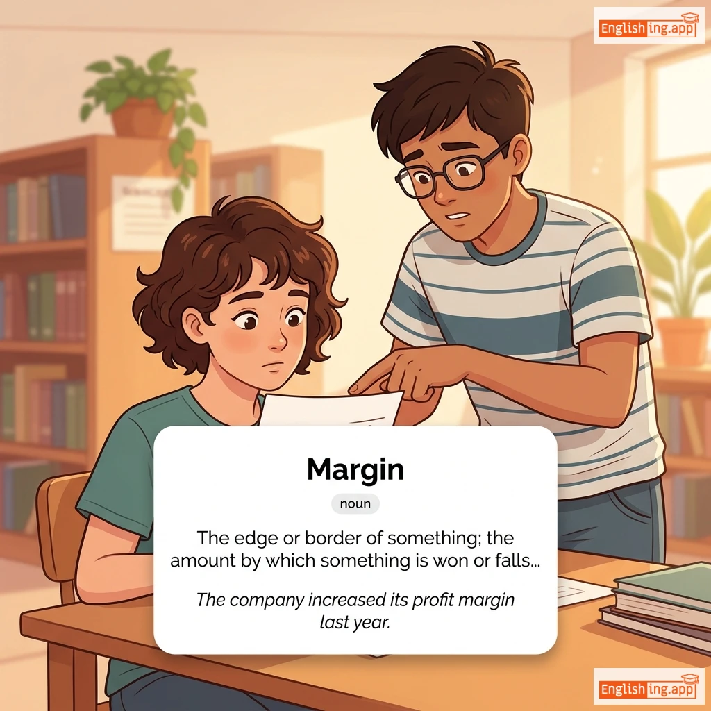 Margin definition card — visual illustration of the meaning