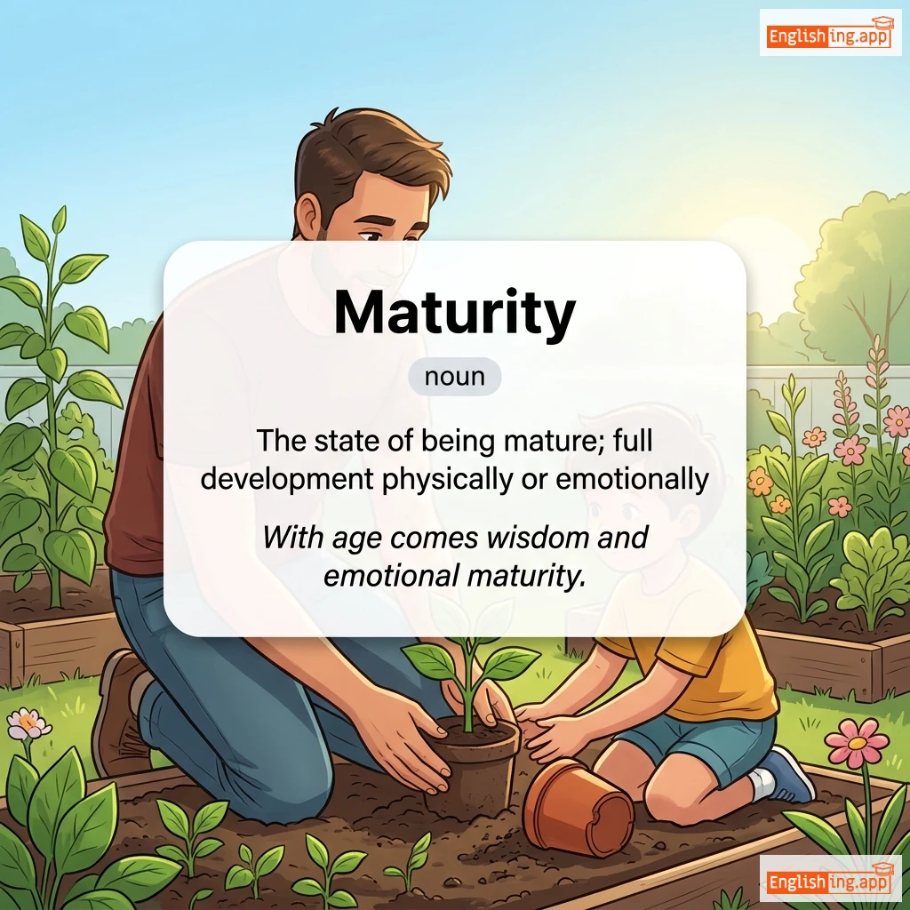 Maturity definition card — visual illustration of the meaning