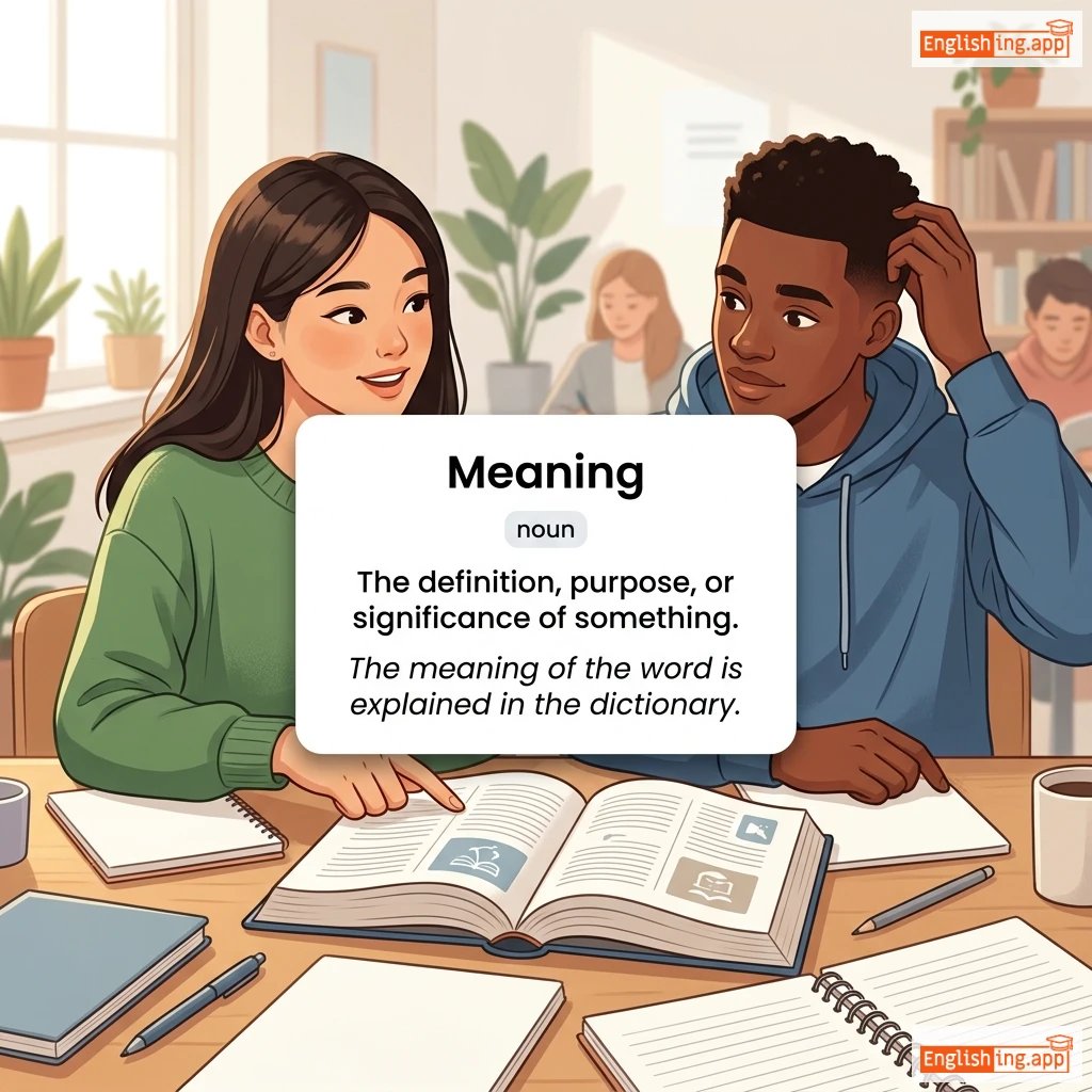 Meaning definition card — visual illustration of the meaning