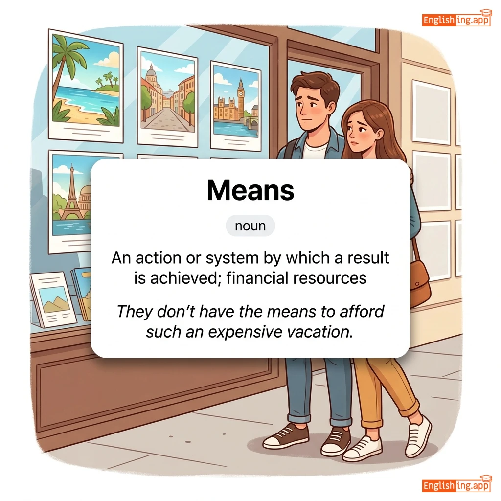 Means definition card — visual illustration of the meaning