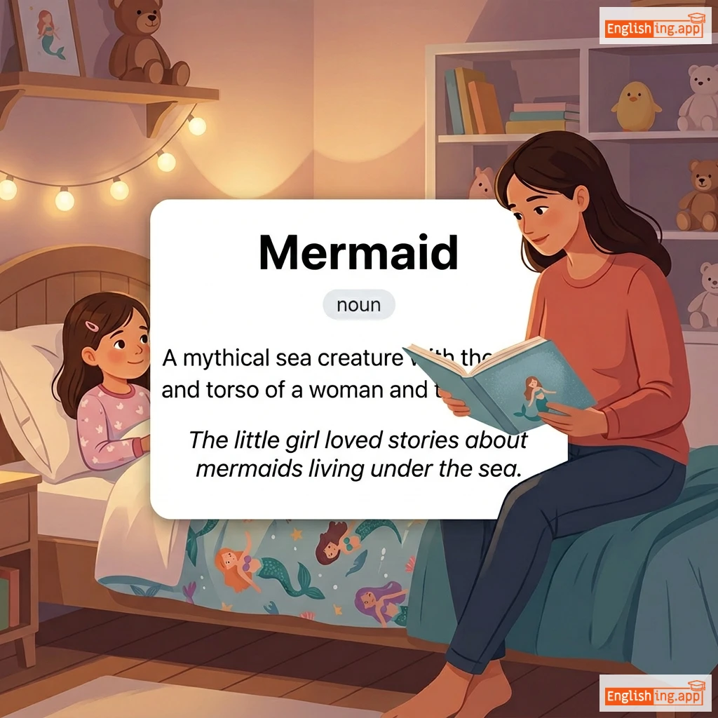 Mermaid definition card — visual illustration of the meaning