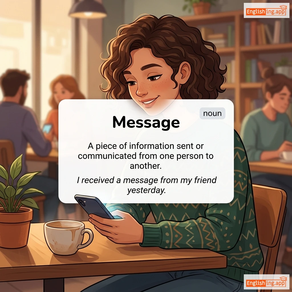 Message definition card — visual illustration of the meaning