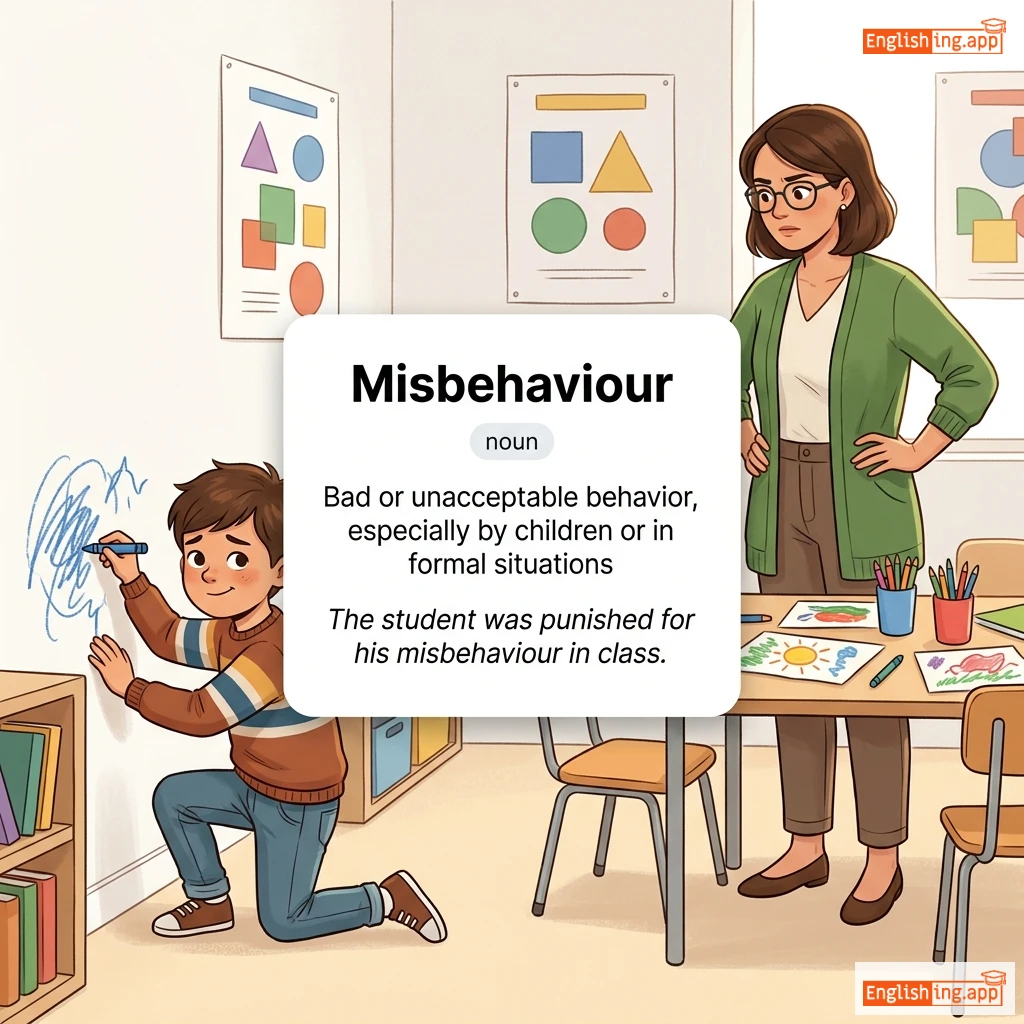 Misbehaviour definition card — visual illustration of the meaning