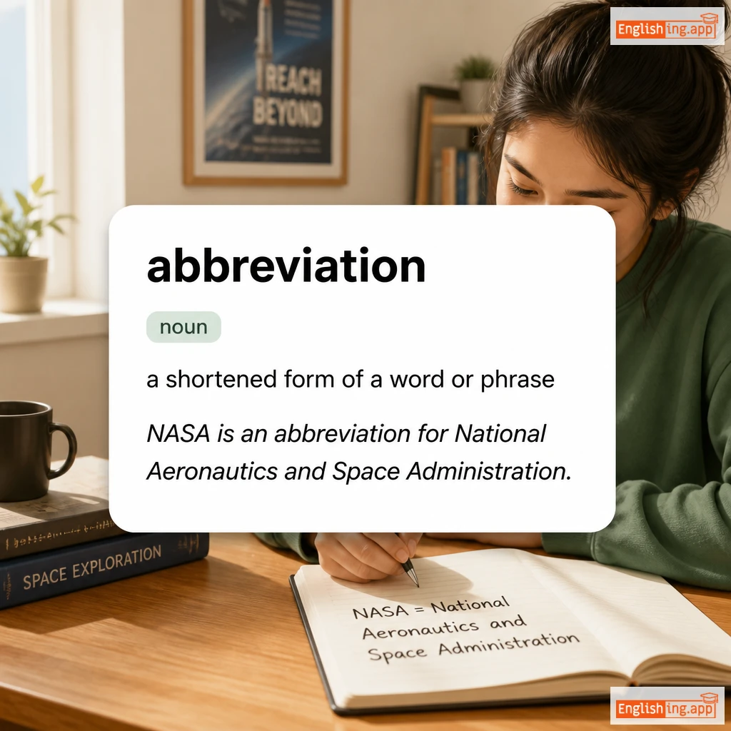 abbreviation definition card — visual illustration of the meaning