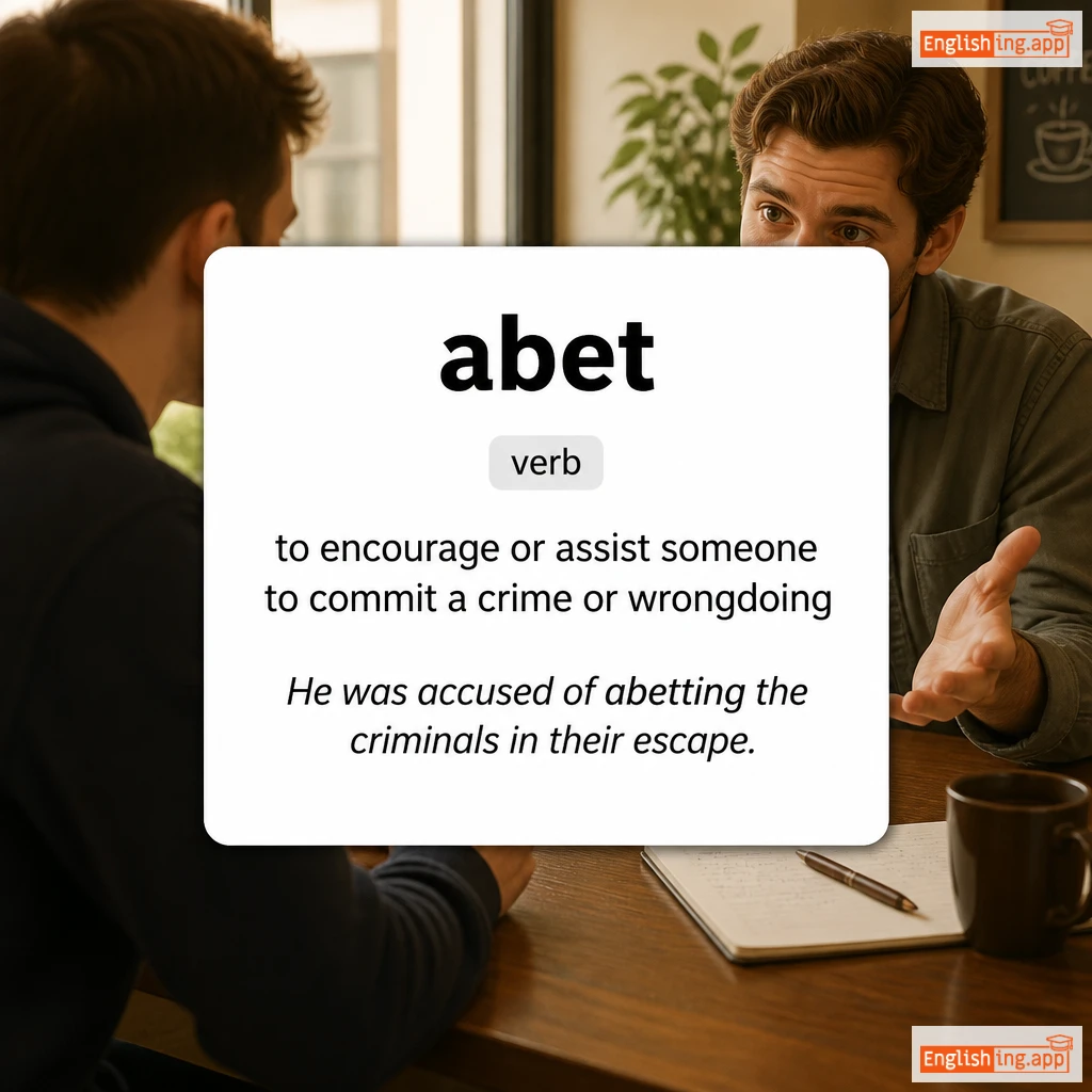 abet definition card — visual illustration of the meaning