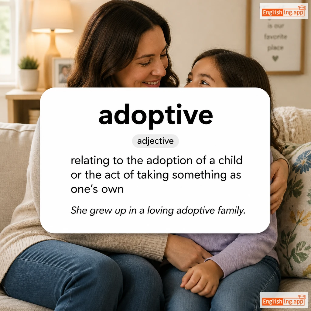 adoptive definition card — visual illustration of the meaning