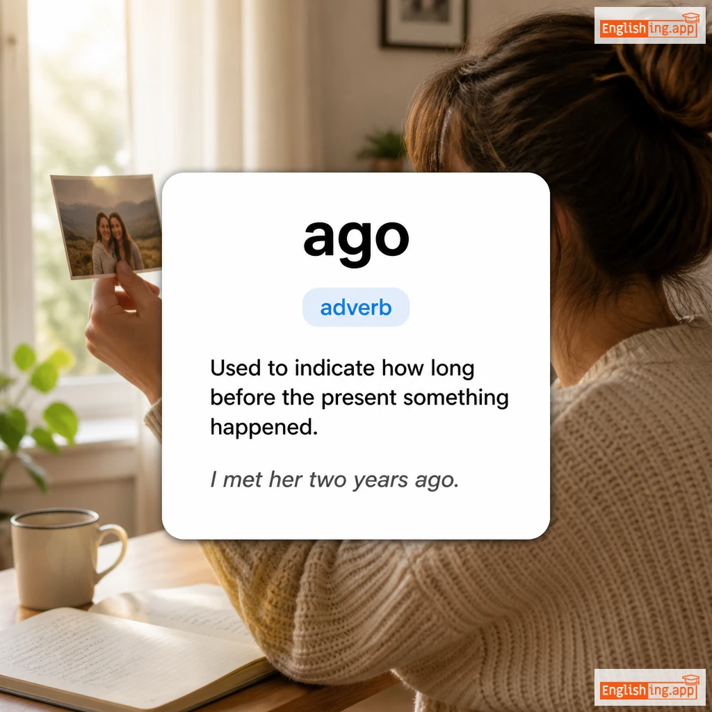 ago definition card — visual illustration of the meaning