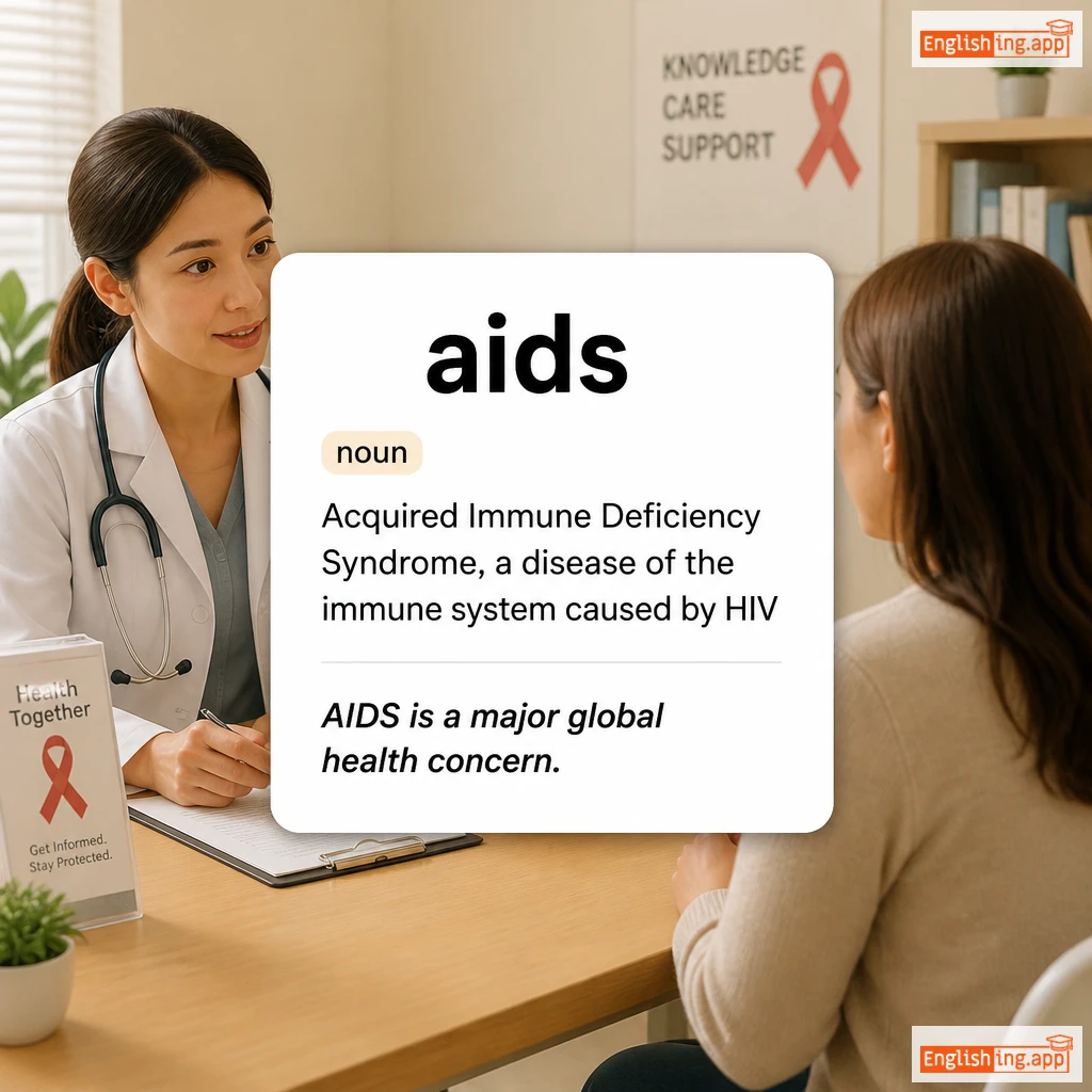 aids definition card — visual illustration of the meaning