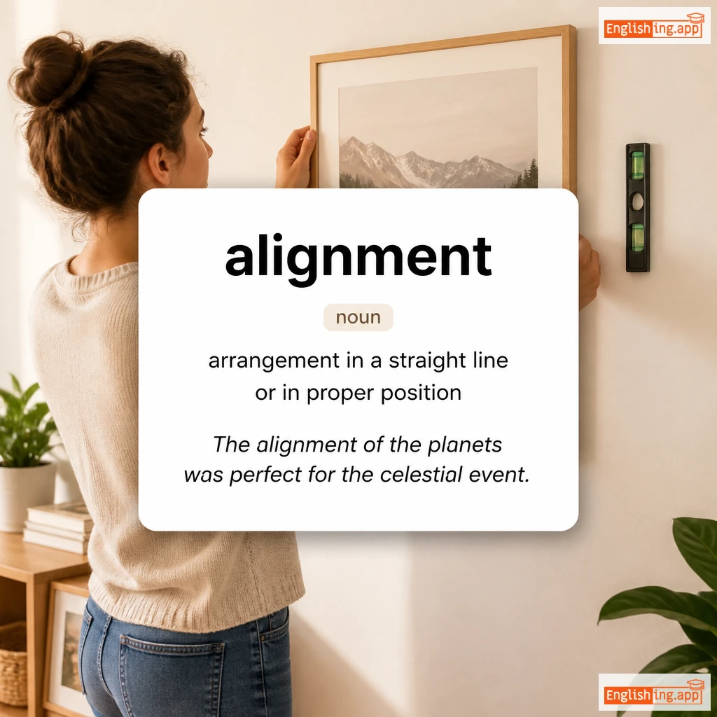 alignment definition card — visual illustration of the meaning