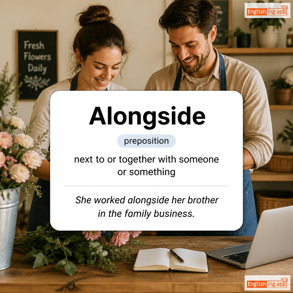 Alongside definition card — visual illustration of the meaning