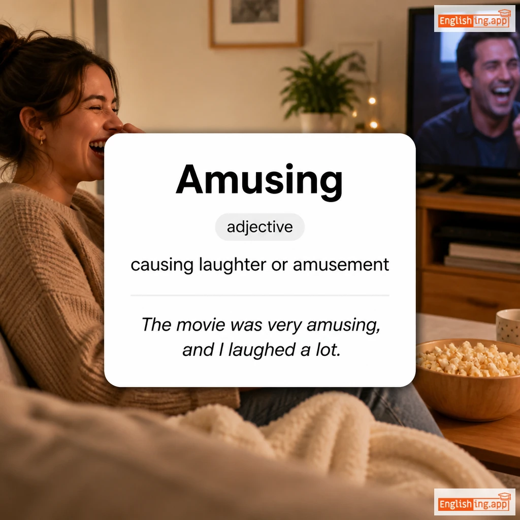Amusing definition card — visual illustration of the meaning