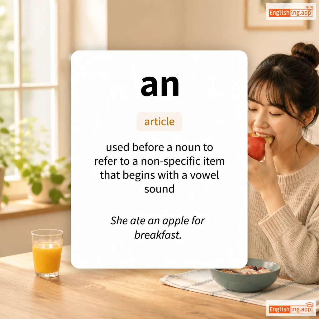 an definition card — visual illustration of the meaning