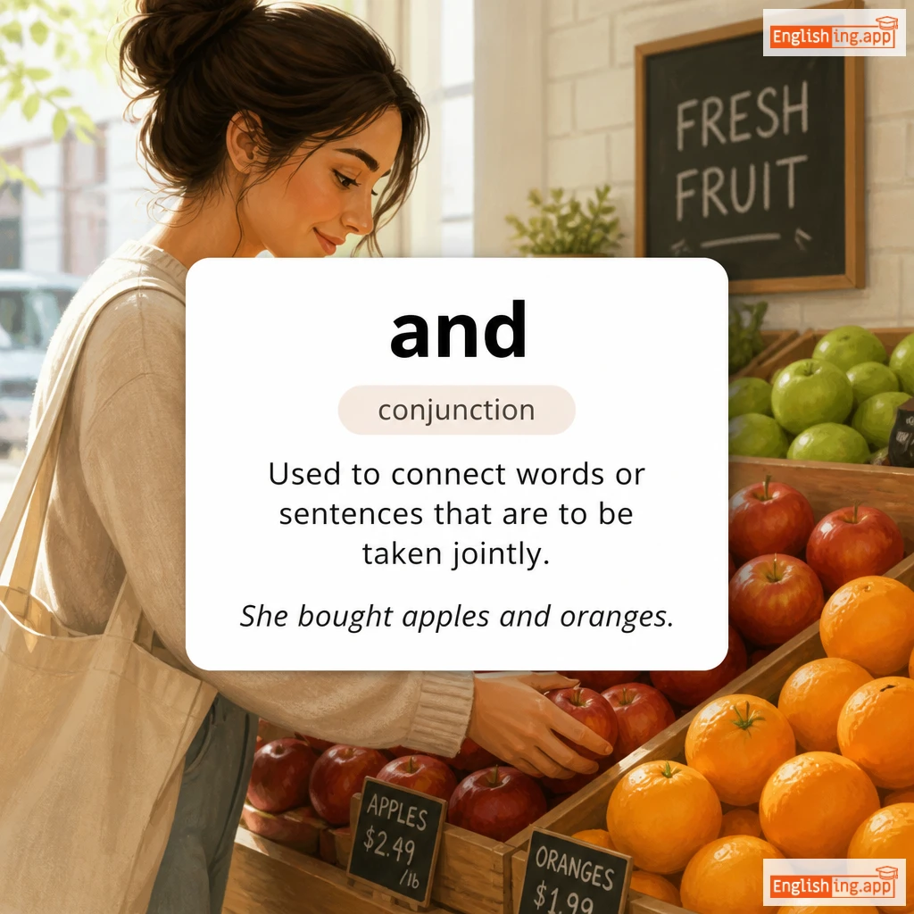 and definition card — visual illustration of the meaning