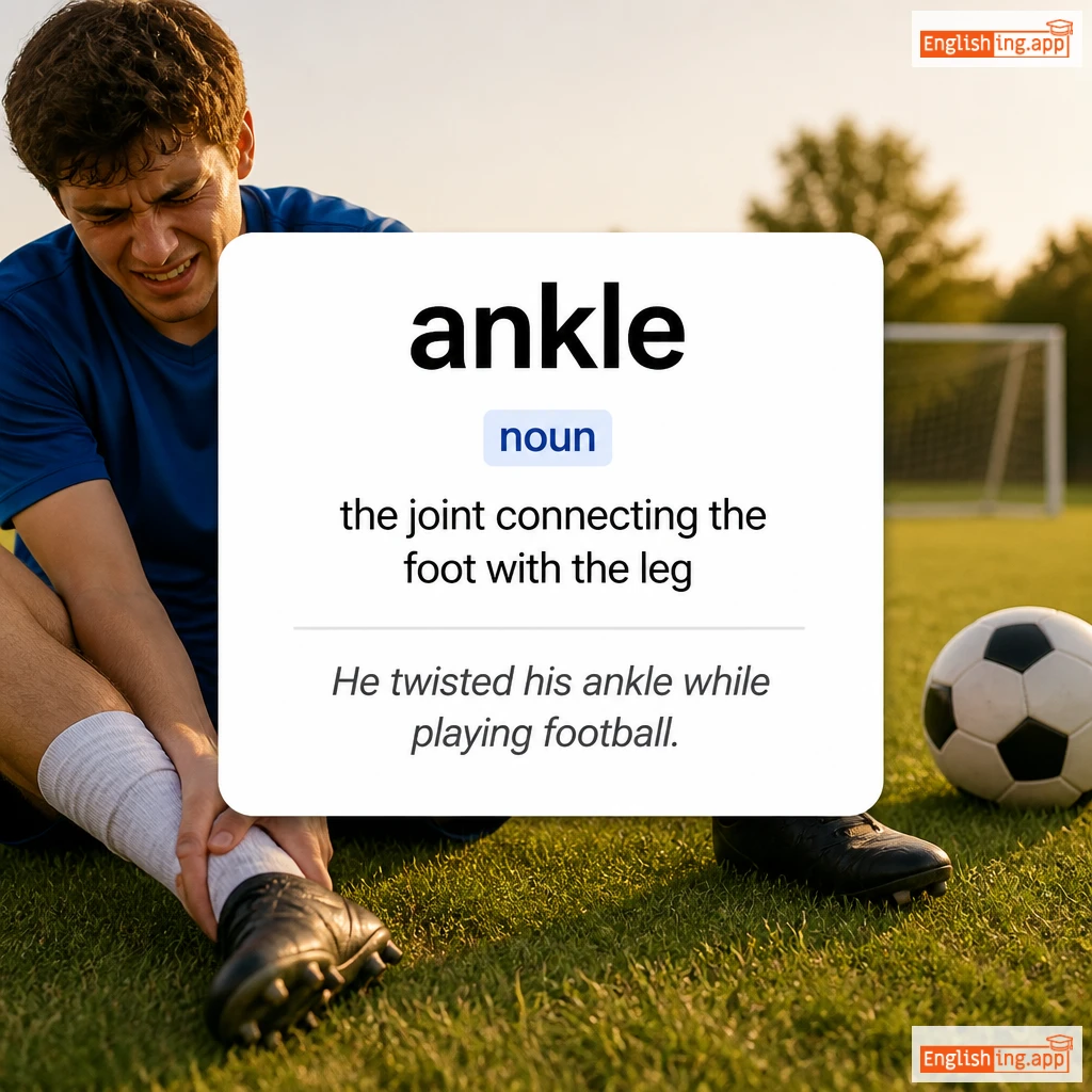 ankle definition card — visual illustration of the meaning