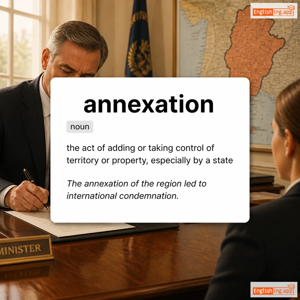annexation definition card — visual illustration of the meaning