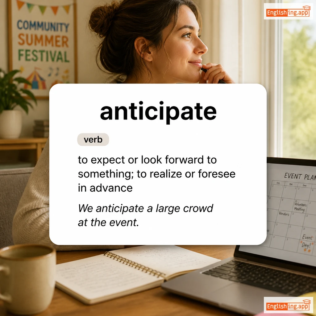 anticipate definition card — visual illustration of the meaning
