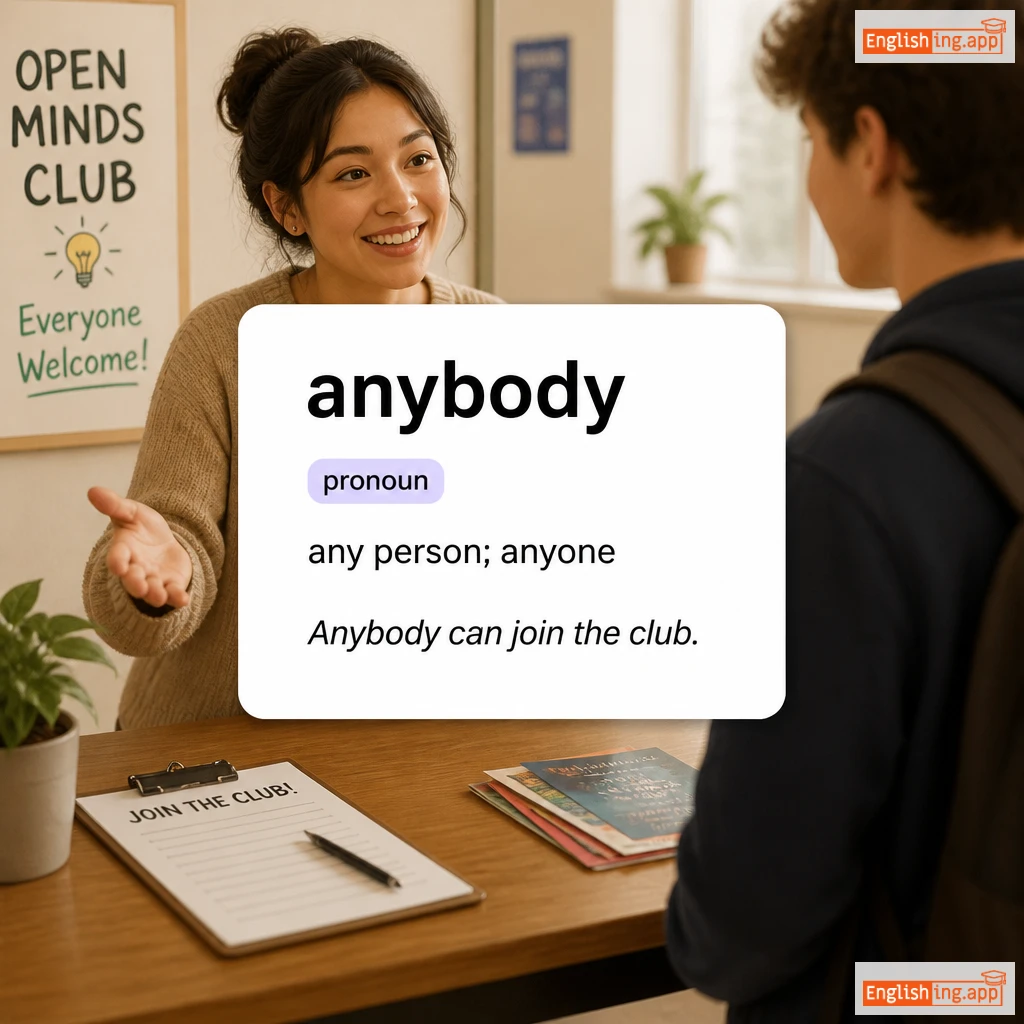 anybody definition card — visual illustration of the meaning