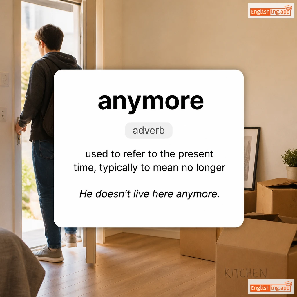 anymore definition card — visual illustration of the meaning