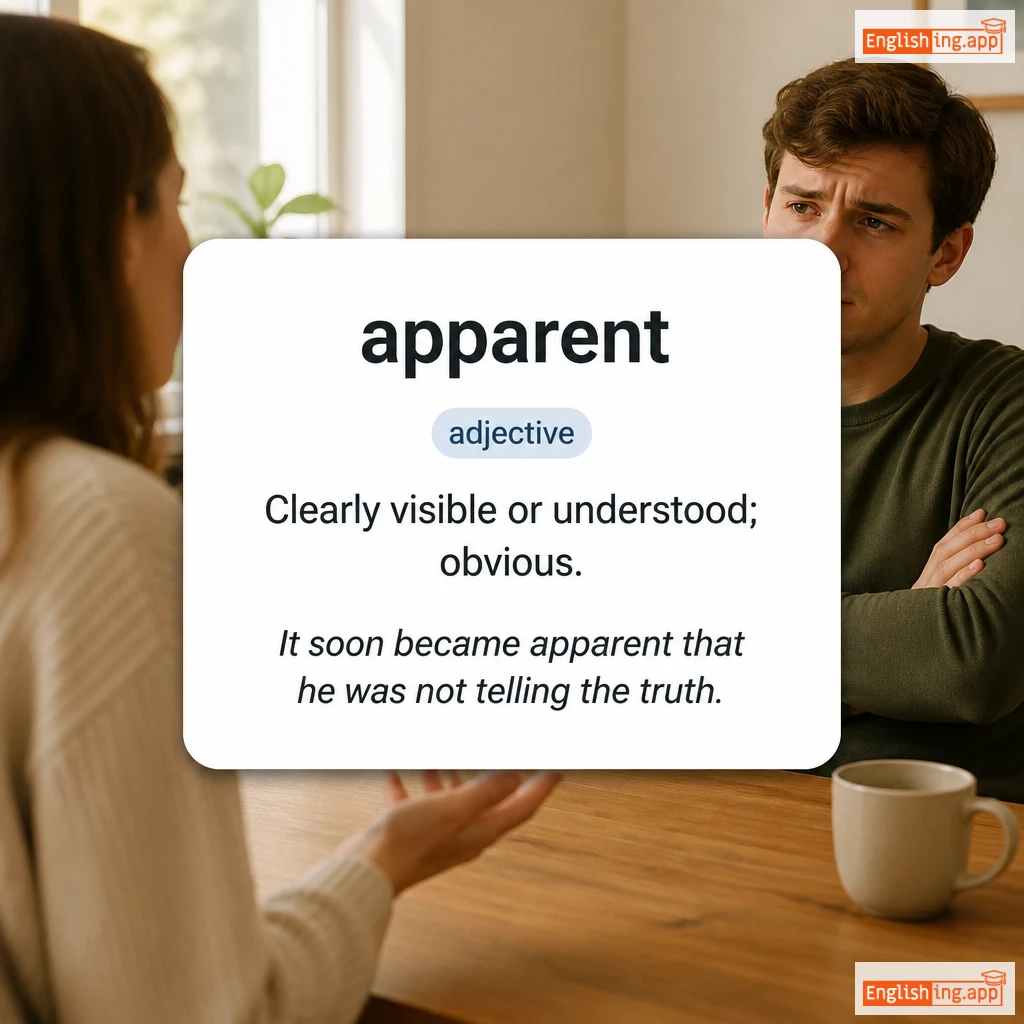 apparent definition card — visual illustration of the meaning