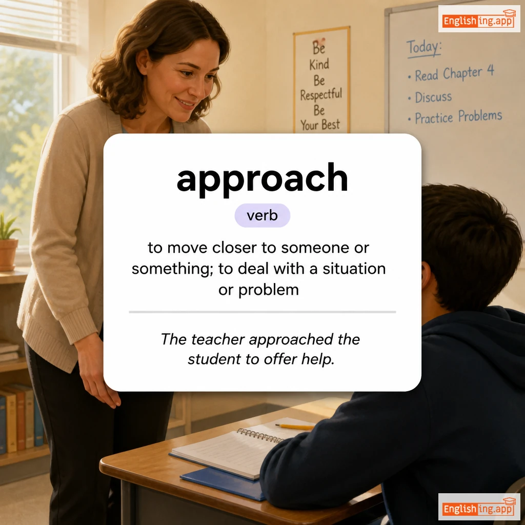 approach definition card — visual illustration of the meaning