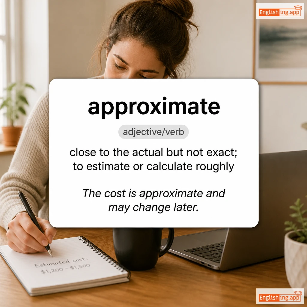approximate definition card — visual illustration of the meaning