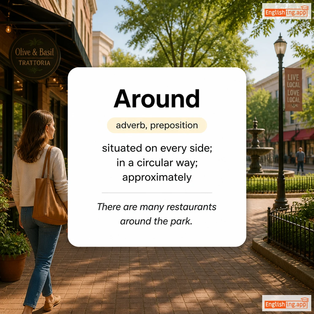 Around definition card — visual illustration of the meaning