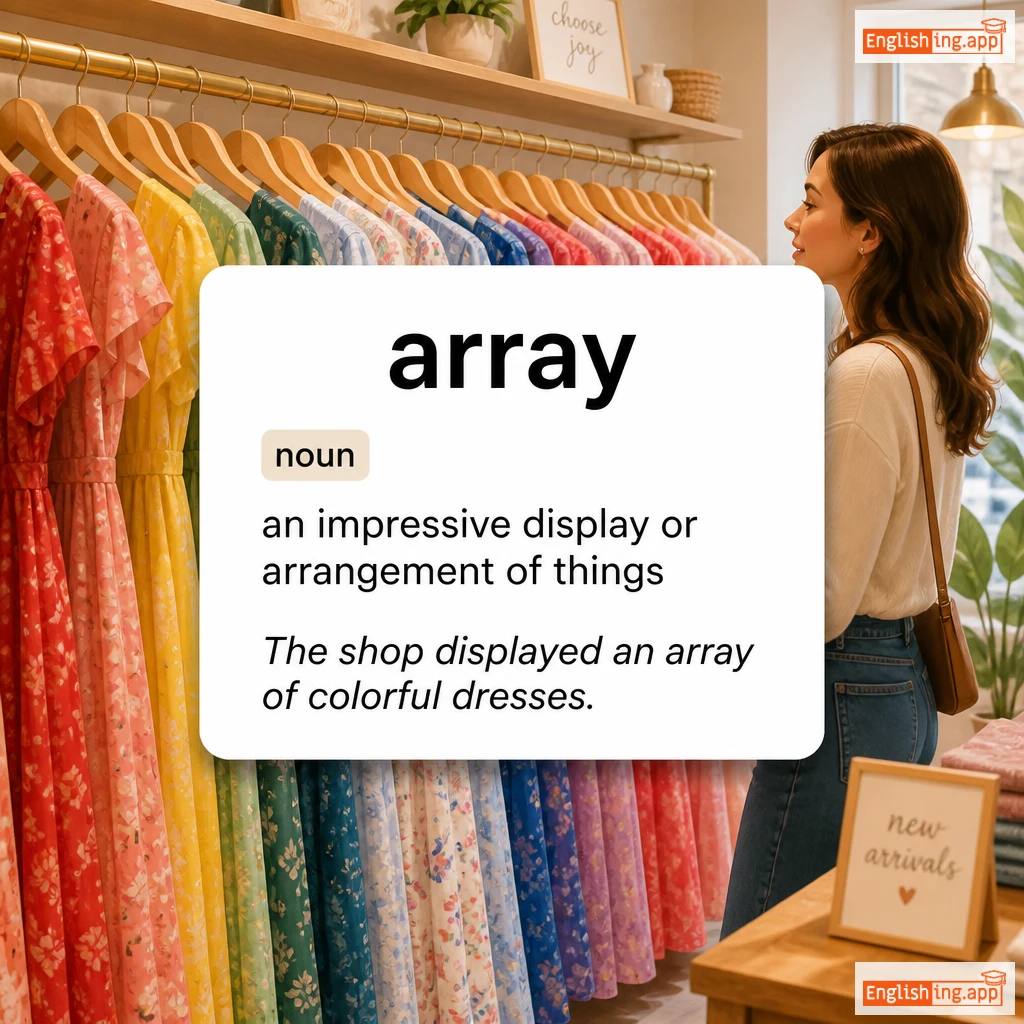array definition card — visual illustration of the meaning