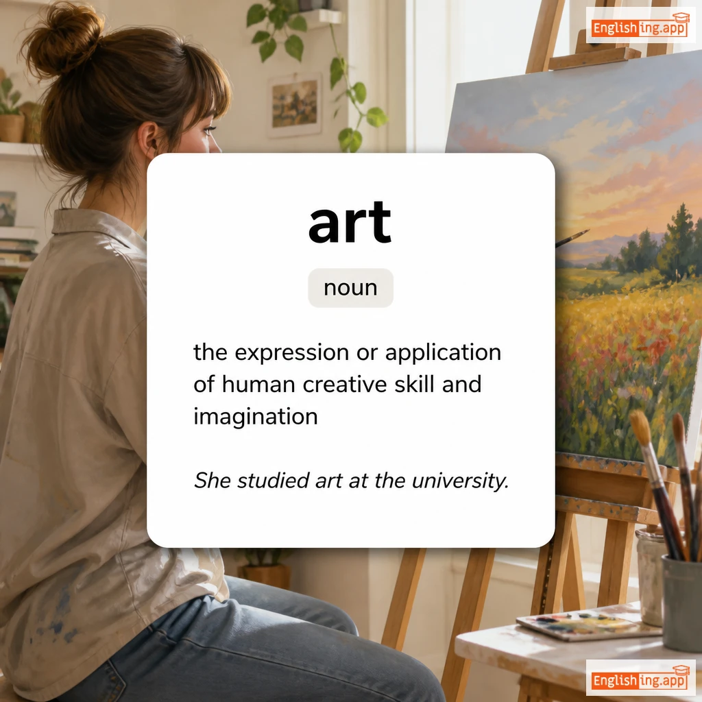 art definition card — visual illustration of the meaning