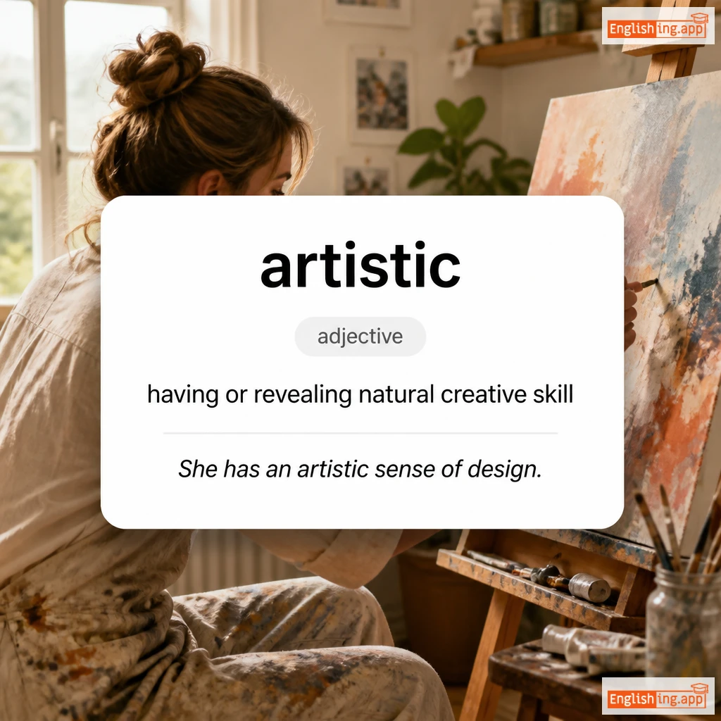 artistic definition card — visual illustration of the meaning