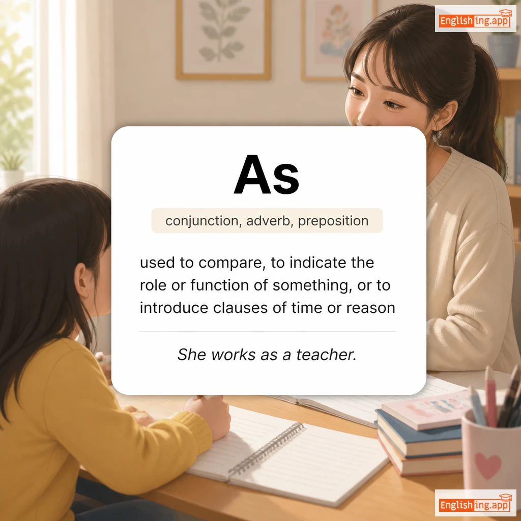 As definition card — visual illustration of the meaning