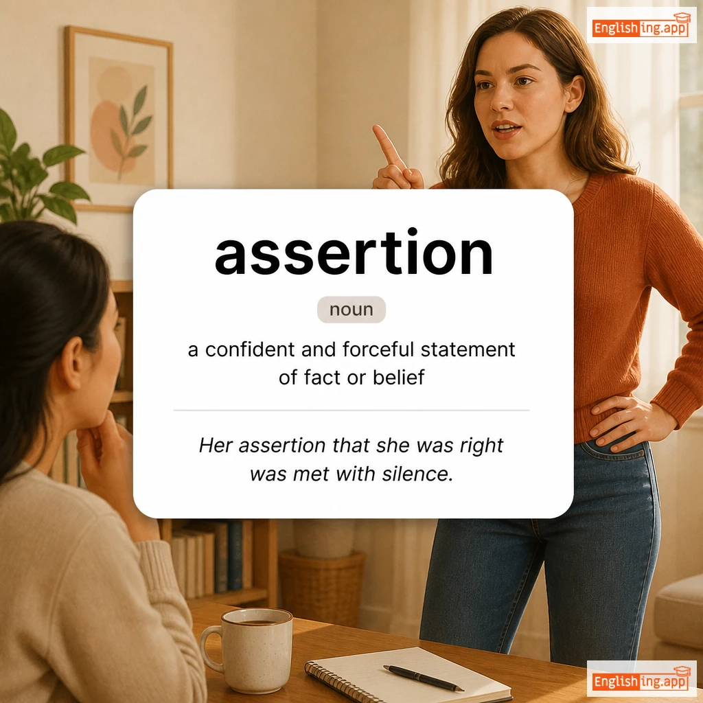 assertion definition card — visual illustration of the meaning