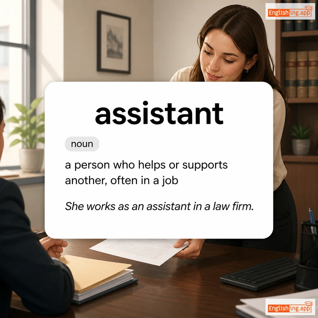assistant definition card — visual illustration of the meaning