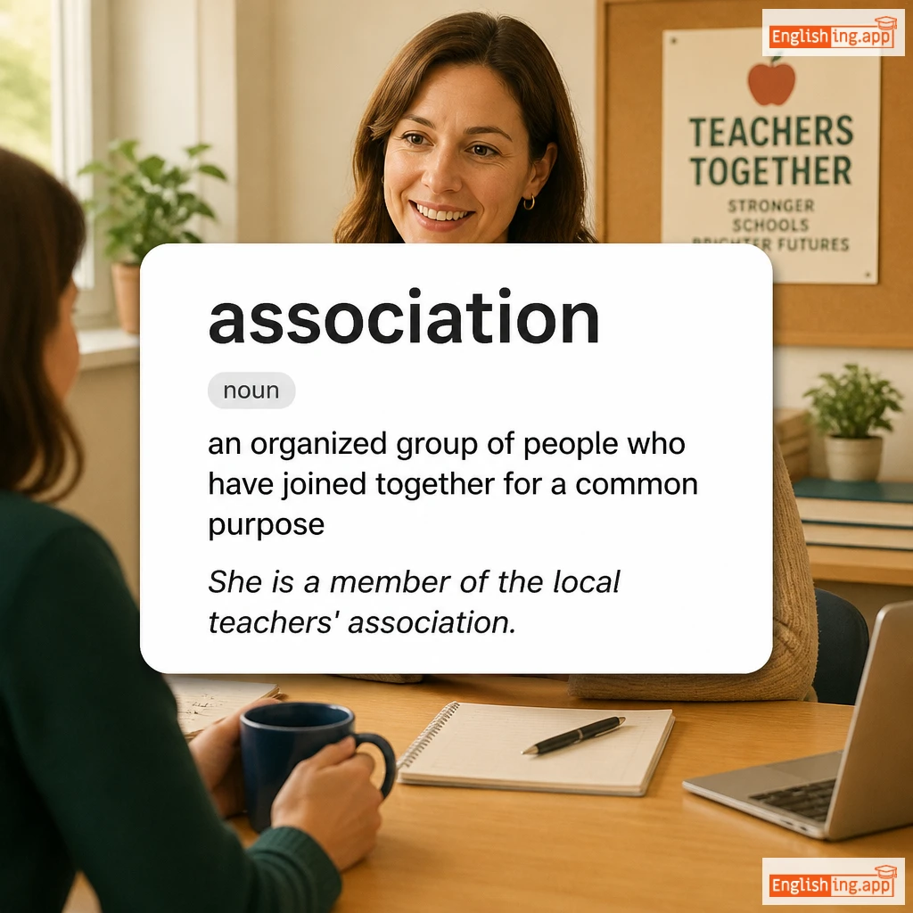 association definition card — visual illustration of the meaning