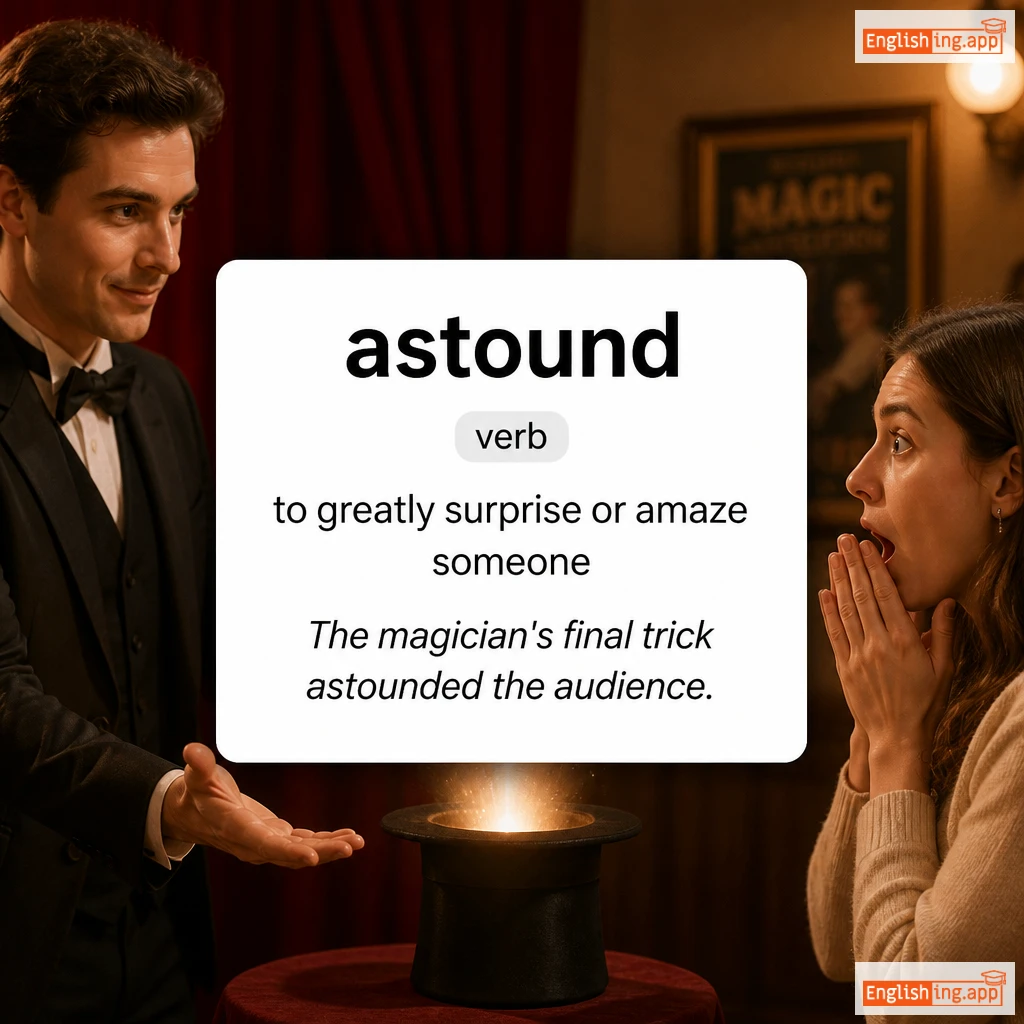 astound definition card — visual illustration of the meaning