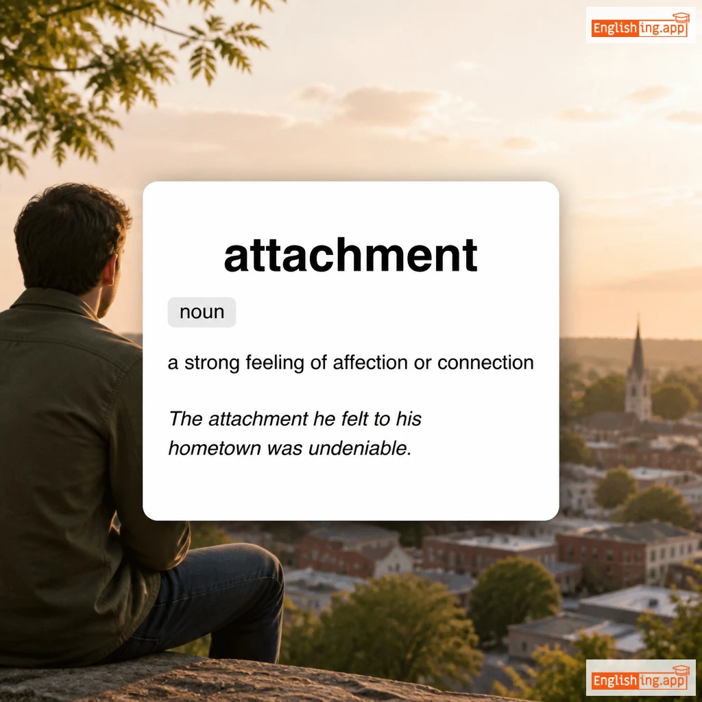 attachment definition card — visual illustration of the meaning