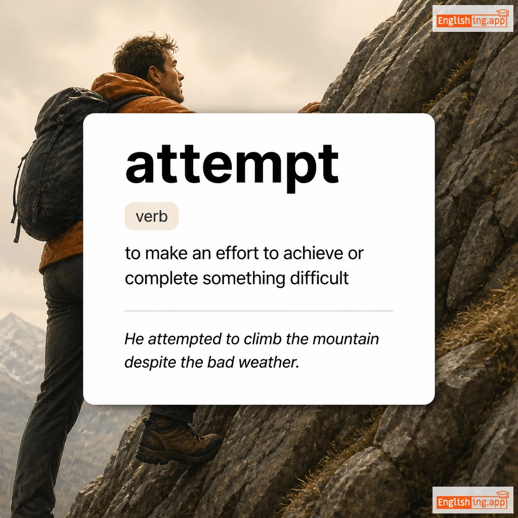 attempt definition card — visual illustration of the meaning