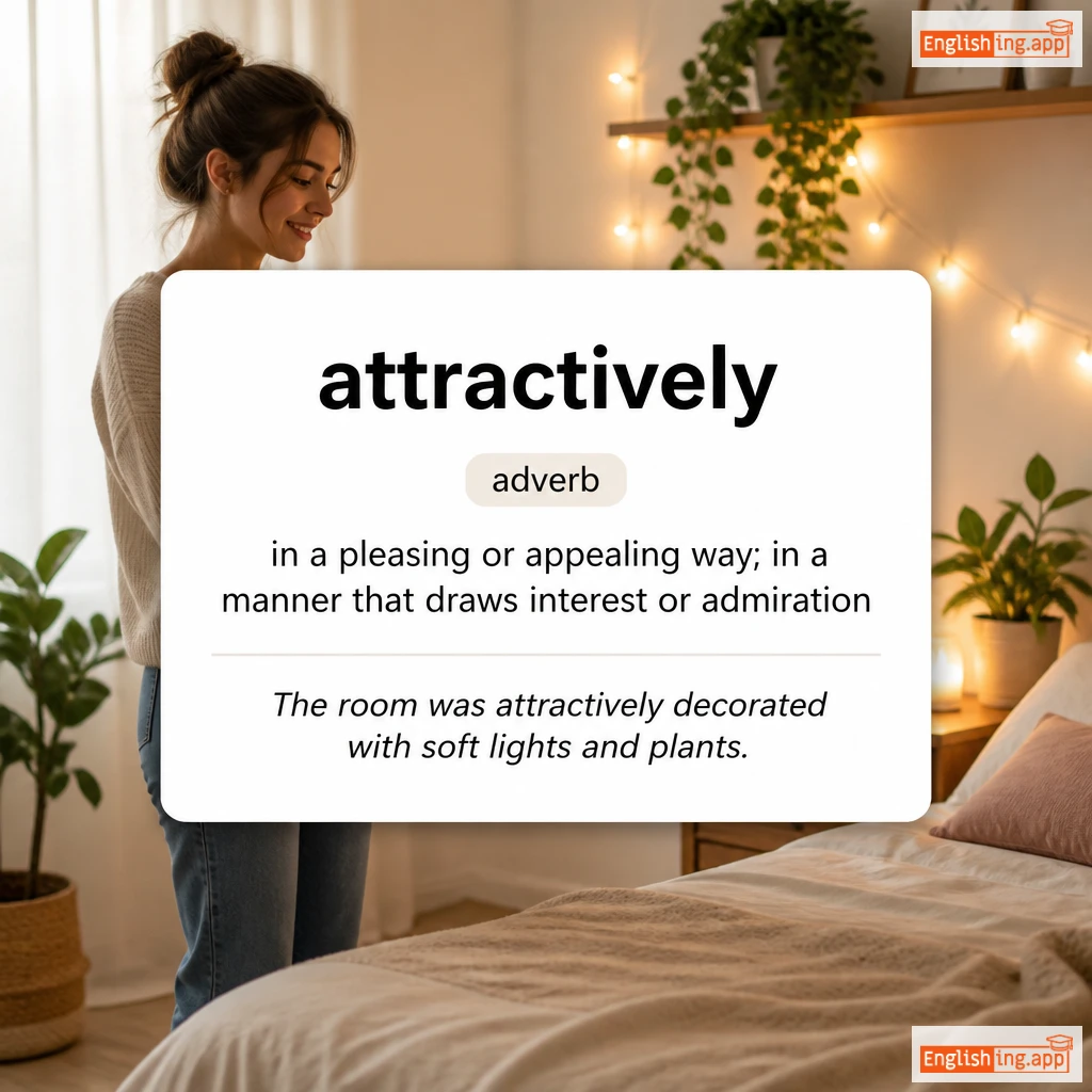 attractively definition card — visual illustration of the meaning