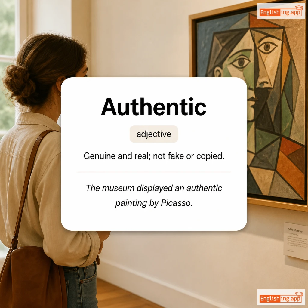 Authentic definition card — visual illustration of the meaning