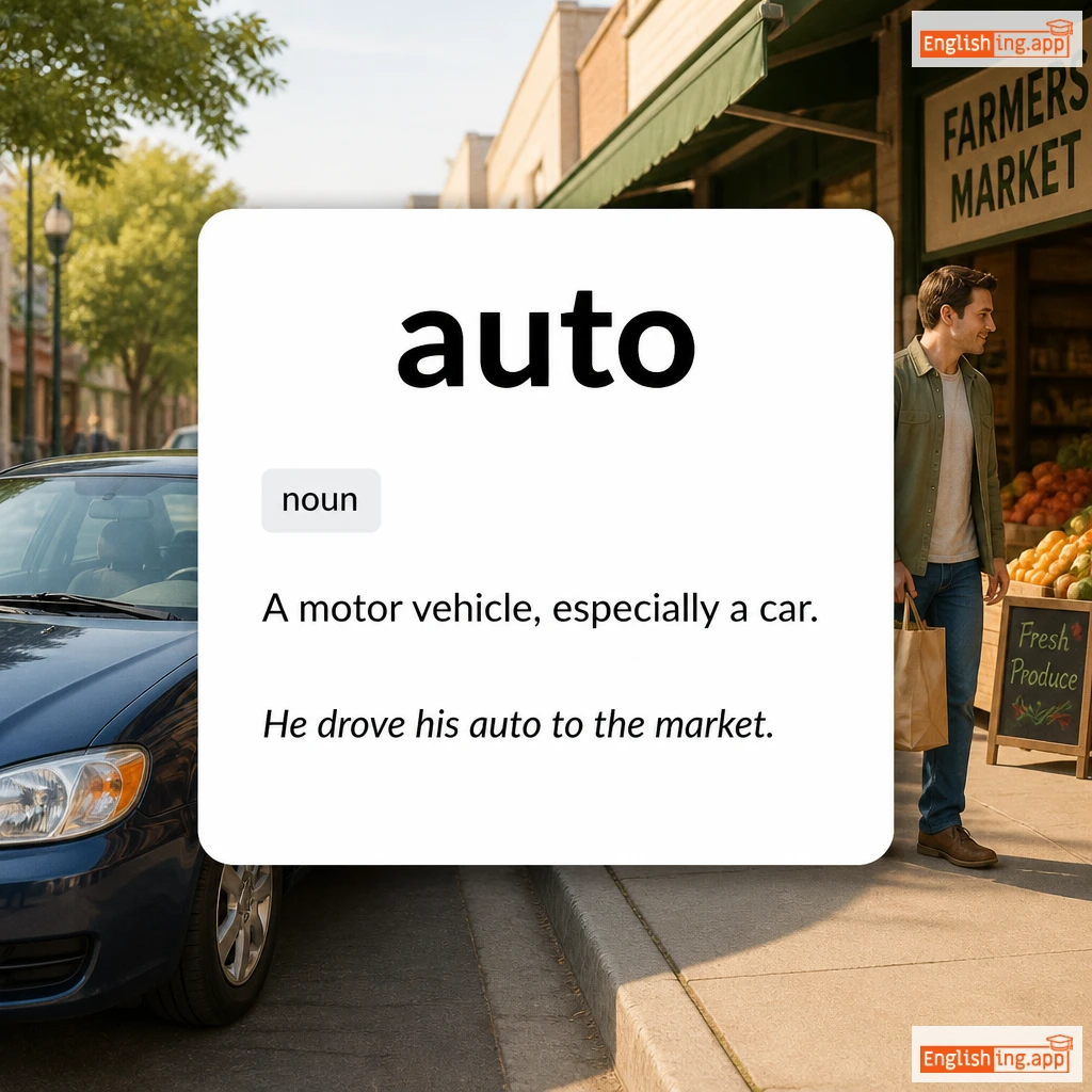 auto definition card — visual illustration of the meaning