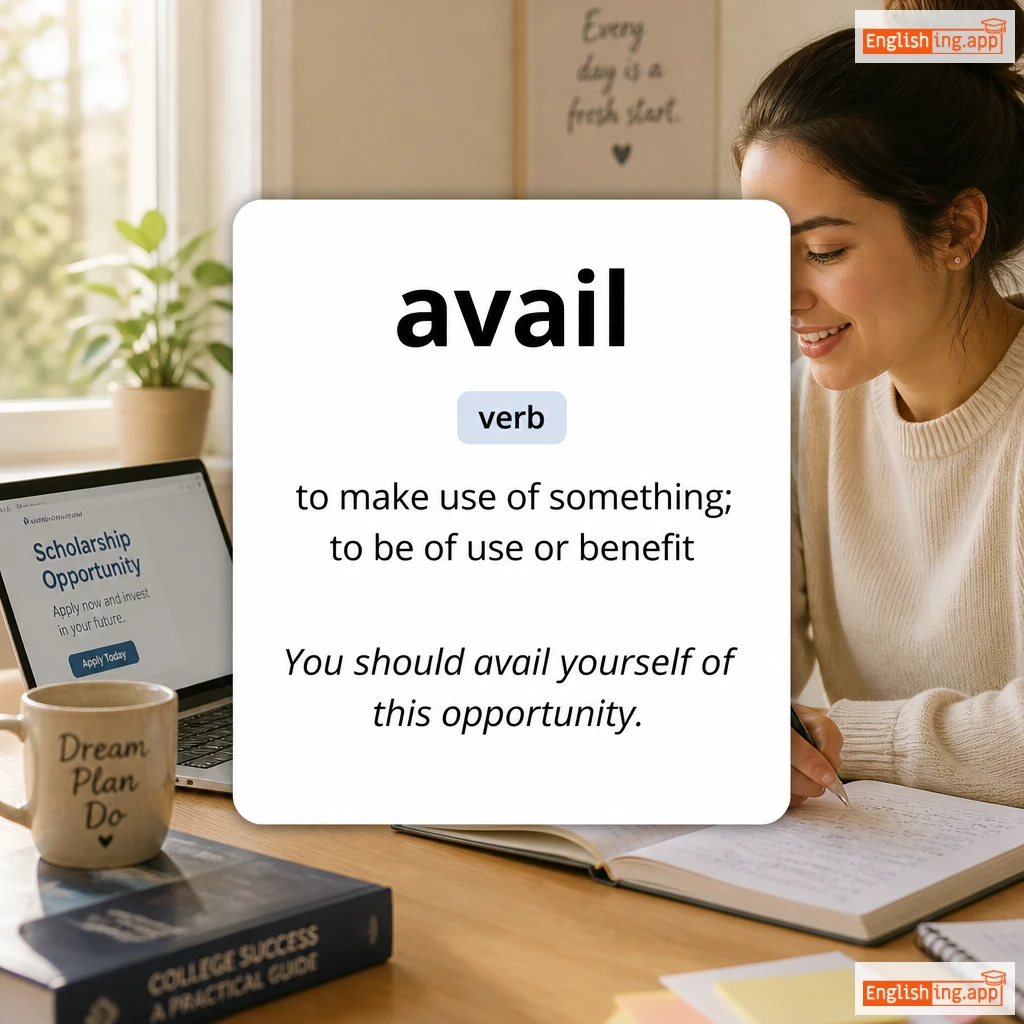 avail definition card — visual illustration of the meaning