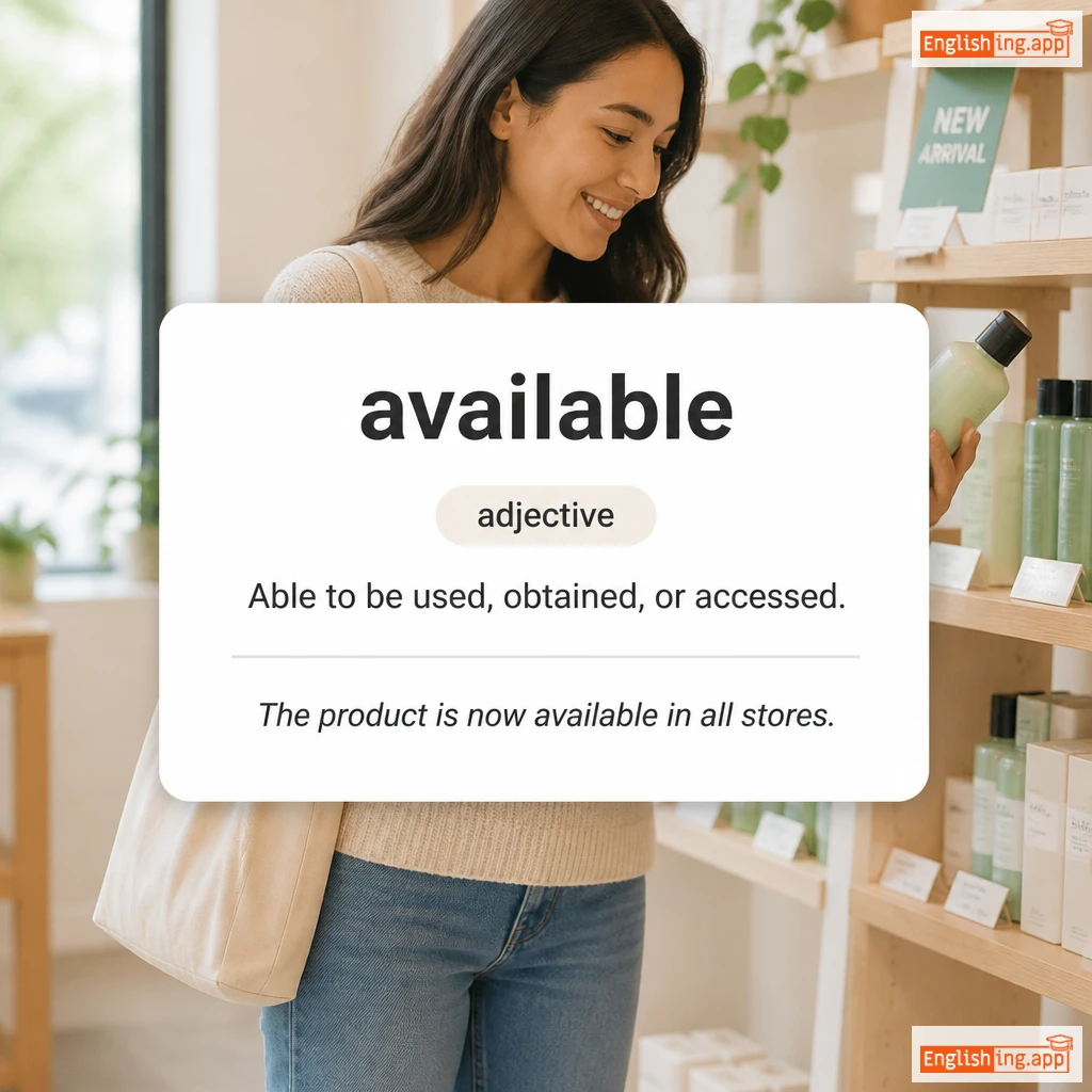 available definition card — visual illustration of the meaning